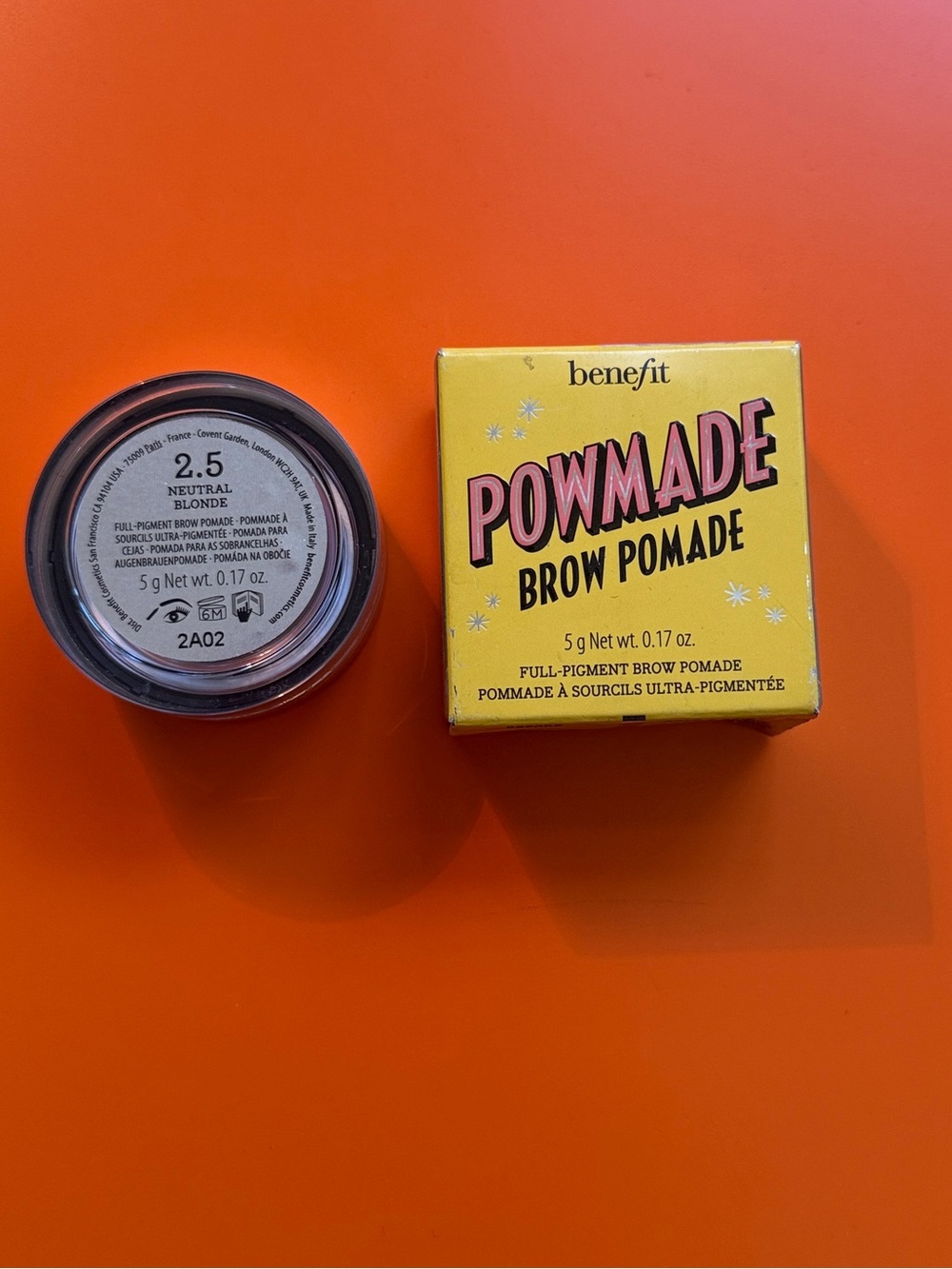 Benefit POWmade Brow Pomade - 2.5 Neutral Blonde - NWT - Picture 9 of 10